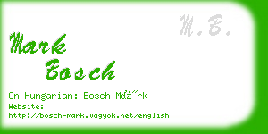 mark bosch business card